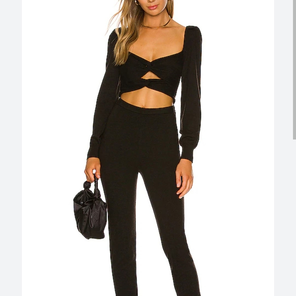 LPA Georgia Knit Black Jumpsuit M